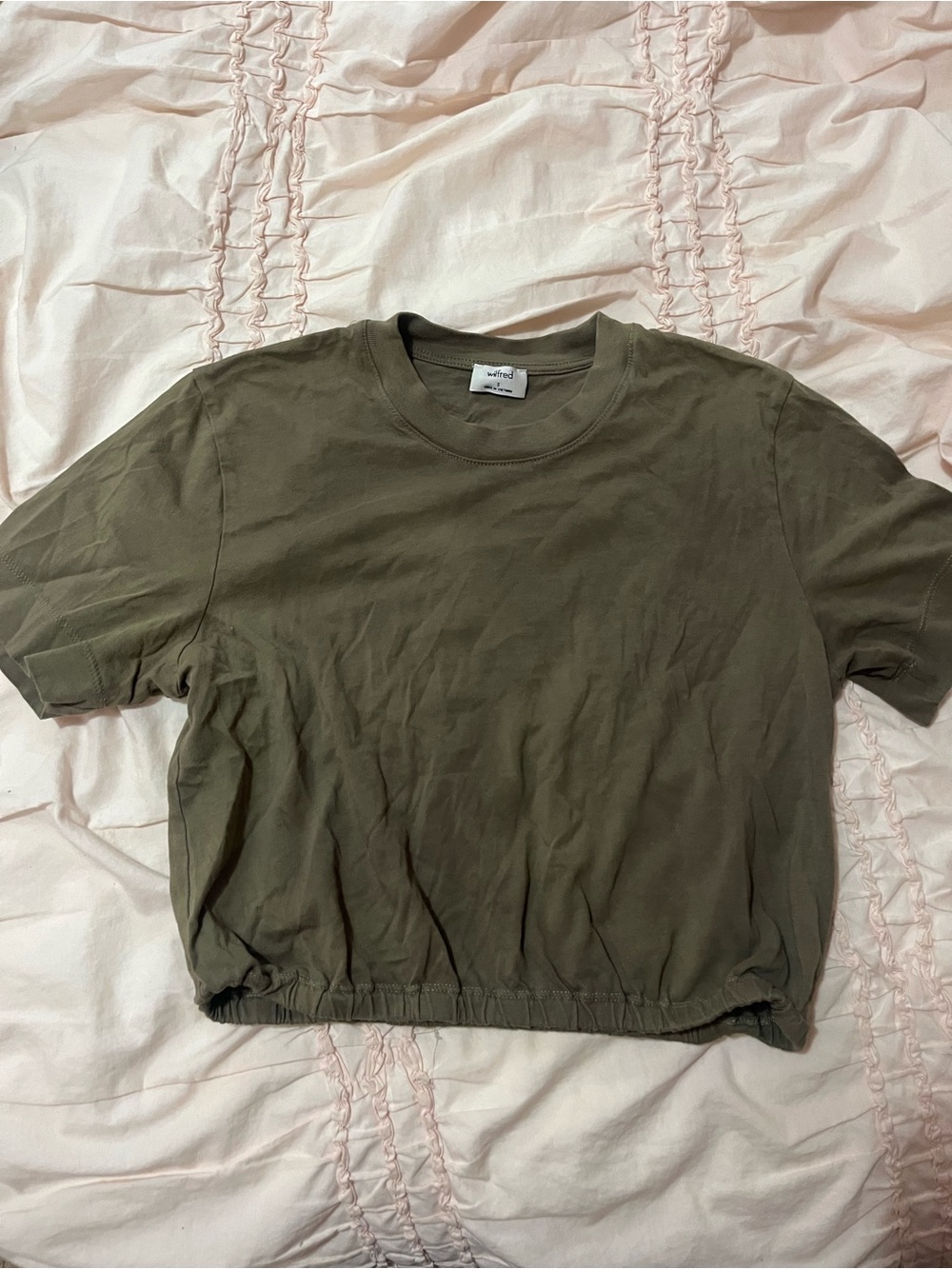 Wilfred Olive Green Crop Tee